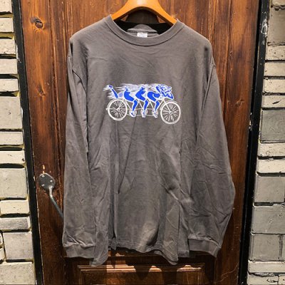 画像1: {TENKI} "幻覚倶楽部" L/S T-SHIRTS (SUMI)
