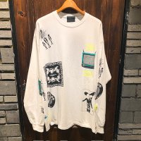 {NO MAD NUMSKULL} "HALLUCINATION CLUB" L/S T-SHRITS(WHITE)