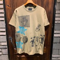 {NO MAD NUMSKULL} "HALLUCINATION CLUB" MULTI PRINT T-SHIRTS (OLIVE)