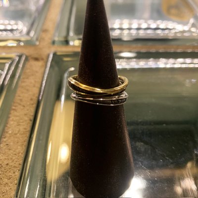 画像1: {FLYOVER} 細目 Free size ring