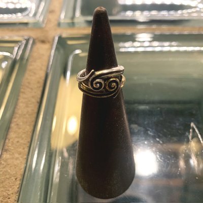 画像1: {FLYOVER} Creation W-Ring Free size ring