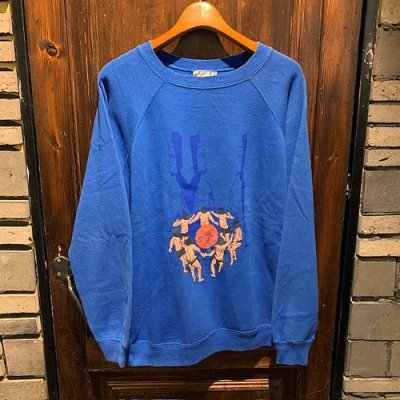 画像1: {ら} "satoshi ito" used sweat(BLUE)