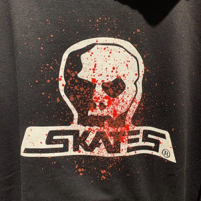 画像3: {SKULL SKATES} "GIVE BLOOD" LOGO HOOD SWEAT / BLACK