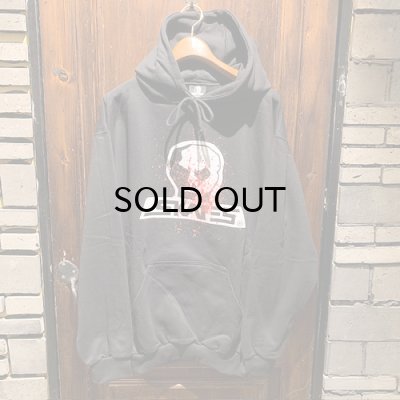 画像1: {SKULL SKATES} "GIVE BLOOD" LOGO HOOD SWEAT / BLACK