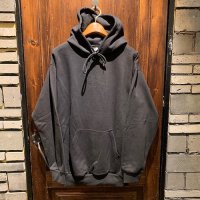 {SKULL SKATES} BLACK OUT LOGO HOOD SWEAT / BLACK×BLACK