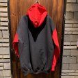 画像2: {SKULL SKATES} 2TONE LOGO HOOD SWEAT / BLACK×RED (2)