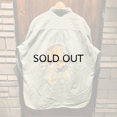 画像2: {SHUNSUKE}  used nel shirts(S.GREEN)