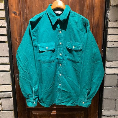 画像1: {SHUNSUKE}  used nel shirts(GREEN)