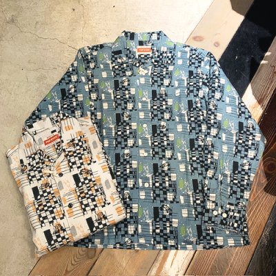 画像1: {POP EYES} "Checkered Hell Drive" Shirt LS