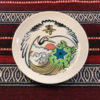 {九九谷} ５寸 丸皿（鶴亀）Kads MIIDA & 野坂 稔和