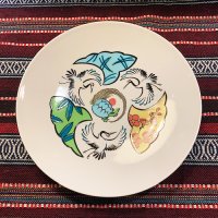 {九九谷} ８寸 大皿　Kads MIIDA & 野坂 稔和