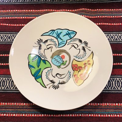 画像1: {九九谷} ８寸 大皿　Kads MIIDA & 野坂 稔和