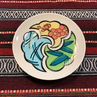 {九九谷} ５寸 丸皿（松竹梅）Kads MIIDA & 野坂 稔和