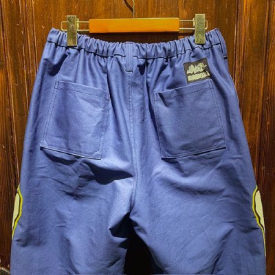 画像4: {NO MAD NUMSKULL} ORIGINAL PATTERN LONG PANTS / "FELT PATCH BONE" / BLUE