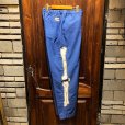 画像1: {NO MAD NUMSKULL} ORIGINAL PATTERN LONG PANTS / "FELT PATCH BONE" / BLUE (1)