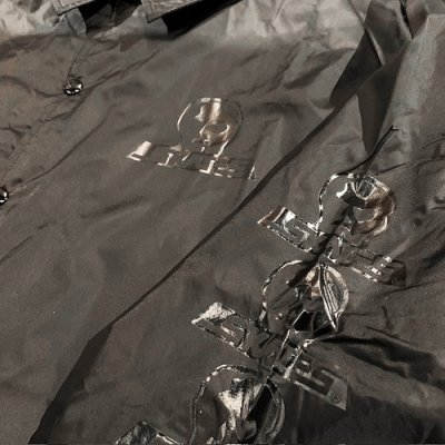 画像3: {SKULL SKATES} BLACK OUT COACH JACKET