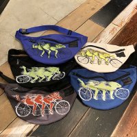 {TENKI×NO MAD NUMSKULL} ORIGINAL PATTERN WAIST POUCH - BIG