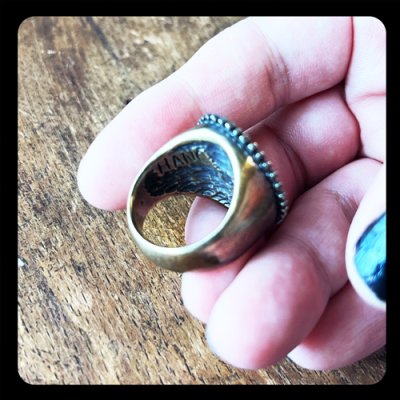 画像2:  {HANG} "MAKAI ROUND SAW" ring / German Silver×Brass