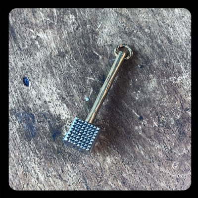 画像1: {HANG} KITCHIN TOOL PENDANT HEAD “MEAT HAMMER” / German Silver×Brass