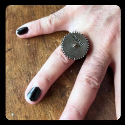 画像3:  {HANG} "MAKAI ROUND SAW" ring / German Silver×Brass