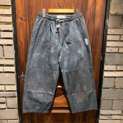 画像1: {FLYOVER} 染 9部丈 wide pants