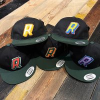 {RAFFISH DOG} "R" 2TONE CAP (Black/Green)