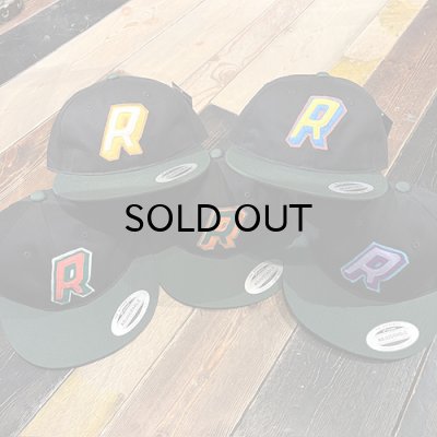 画像1: {RAFFISH DOG} "R" 2TONE CAP (Black/Green)