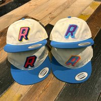 {RAFFISH DOG} "R" 2TONE CAP (Cream/Retro Blue)