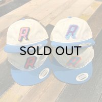 {RAFFISH DOG} "R" 2TONE CAP (Cream/Retro Blue)