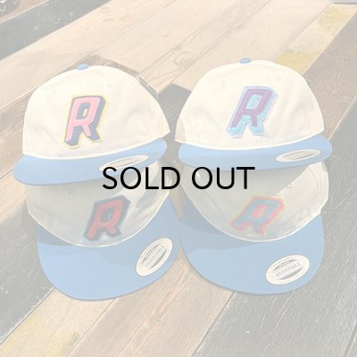 画像1: {RAFFISH DOG} "R" 2TONE CAP (Cream/Retro Blue)