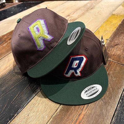 画像1: {RAFFISH DOG} "R" 2TONE CAP (Dark Brown/Green)