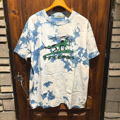 画像1: {FLYOVER} 藍染　FREEDOM S/s Tee