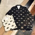 画像1: {WILD AT HEART} Hat Pattern Open Collar L/S Shirts (1)