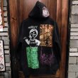 画像1: {MOMENTARY PSYCHO ART} MULTI PRINT ZIP PARKA / BLACK (1)