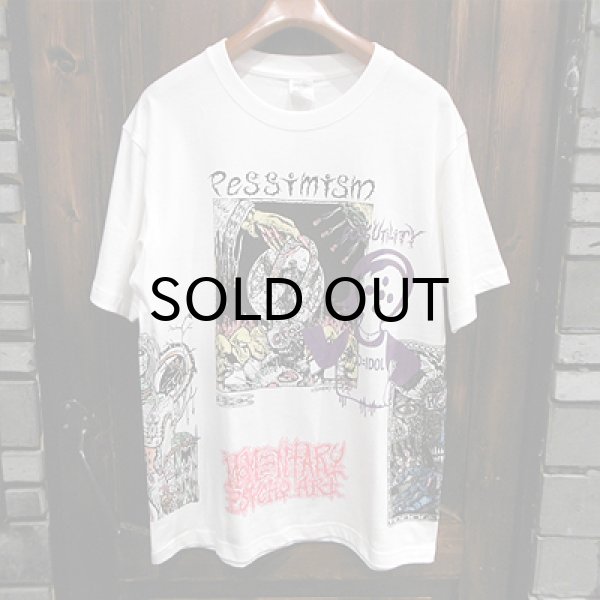 画像1: {MOMENTARY PSYCHO ART} RFD "4" Anniversary MULTI PRINT T-SHIRTS / WHITE (1)