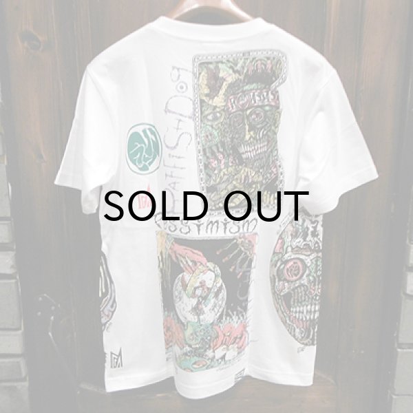 画像2: {MOMENTARY PSYCHO ART} RFD "4" Anniversary MULTI PRINT T-SHIRTS / WHITE (2)