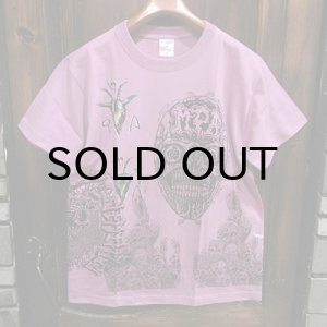 画像: {MOMENTARY PSYCHO ART} MULTI PRINT T-SHIRTS / PURPLE