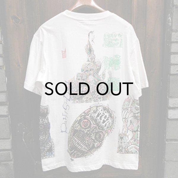 画像2: {MOMENTARY PSYCHO ART} RFD "4" Anniversary MULTI PRINT T-SHIRTS / WHITE (2)