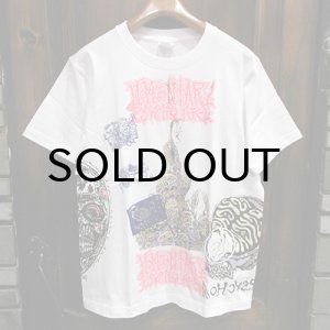 画像: {MOMENTARY PSYCHO ART} RFD "4" Anniversary MULTI PRINT T-SHIRTS / WHITE