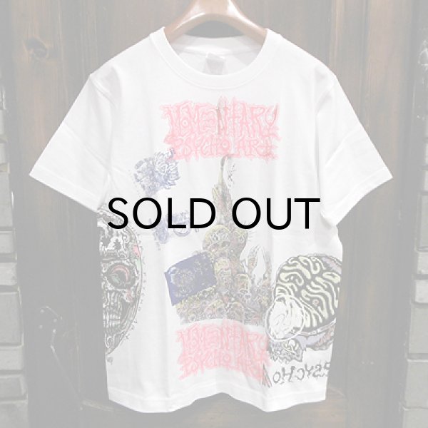 画像1: {MOMENTARY PSYCHO ART} RFD "4" Anniversary MULTI PRINT T-SHIRTS / WHITE (1)