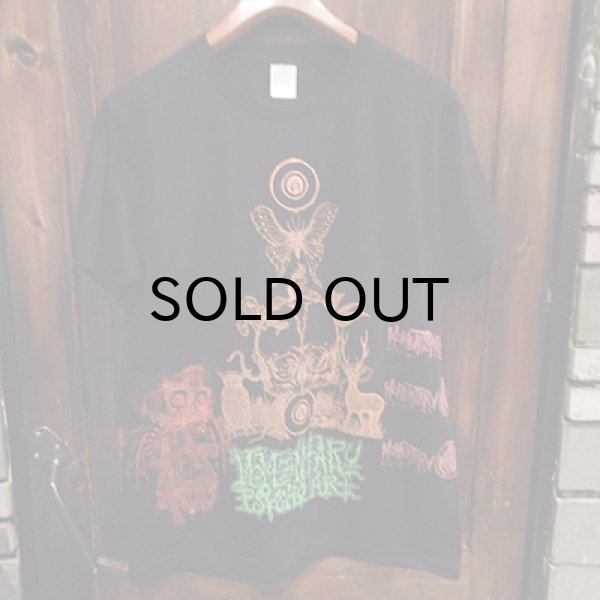 画像1: {MOMENTARY PSYCHO ART} "Letter From The North" MULTI PRINT T-SHIRTS / BLACK (1)