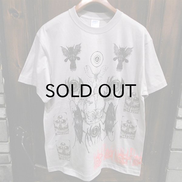 画像1: {MOMENTARY PSYCHO ART} "Letter From The North" MULTI PRINT T-SHIRTS / GRAY (1)