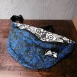 画像1: {NO MAD NUMSKULL} WAIST POUCH - BIG / "EYE" / 墨黒×BLUE (1)