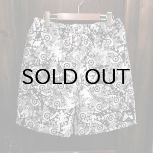 画像: {NO MAD NUMSKULL} ORIGINAL PATTERN SHORT PANTS / "EYE" / 生成り×BLACK / L