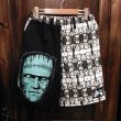 画像1: {NO MAD NUMSKULL} ORIGINAL PATTERN SHORT PANTS / "Franken" / BLACK×MINT / M (1)