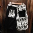 画像2: {NO MAD NUMSKULL} ORIGINAL PATTERN SHORT PANTS / "Franken" / BLACK×WHITE / M (2)