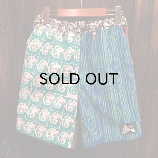 画像1: {NO MAD NUMSKULL} ORIGINAL PATTERN SHORT PANTS / CRAZY PATTERN / M (1)