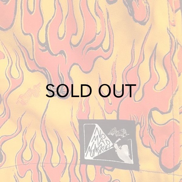 画像3: {NO MAD NUMSKULL} ORIGINAL PATTERN SHORT PANTS / FIRE / YELLOW×RED (3)