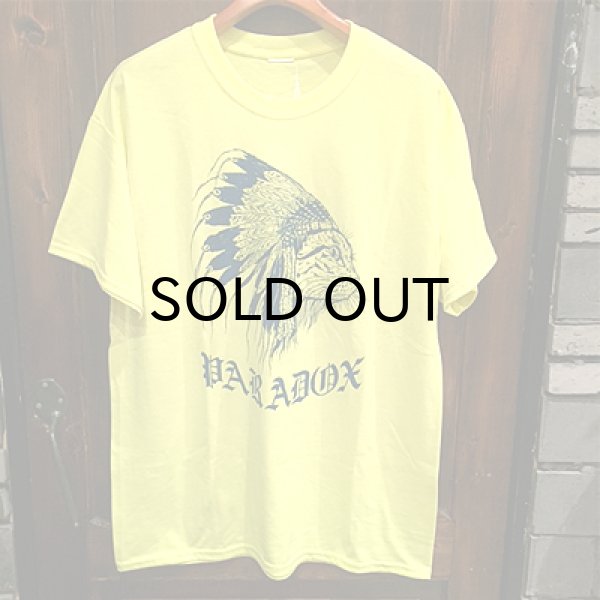 画像1: {PARADOX} "Indian cat" S/S T-SHIRTS / 蛍光YELLOW (1)