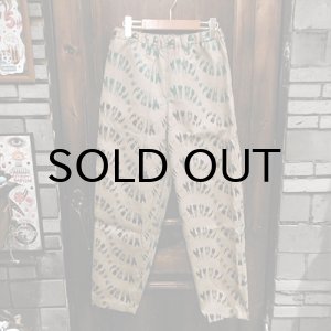 画像: {NO MAD NUMSKULL} ORIGINAL PATTERN LONG PANTS / "TEETH" / LIGHT BEIGE×BLACK×GREEN